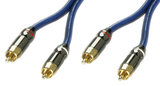 LINDY 37521 2m Audio Cable - 2 x Phono Male to 2 x Phono Male, 75 Ohm, Premium Gold