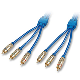 LINDY 37529 0.5m Component Video Cable (RGB) - 75 Ohm, Premium Gold