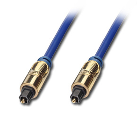 LINDY 37984 Premium Gold TosLink SPDIF Digital Optical Cable, 5m