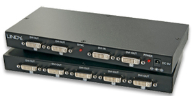 LINDY 38108 DVI Video Splitter, 8 Port Distribution Amplifier