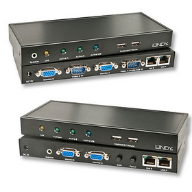 LINDY 39396 CAT5 KVM Extender with Dual VGA, USB & Audio, 200m