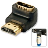 LINDY 41085 HDMI Female to HDMI Male 90 Degree Right Angle Adapter - Down