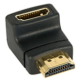 LINDY 41090 HDMI Female to HDMI Male 90 Degree Right Angle Adapter — Down
