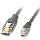 LINDY 41421 1m CROMO High Speed HDMI to Micro HDMI Cable with Ethernet