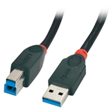 LINDY 41810 USB 3.0 Cable A/B black 0.5m