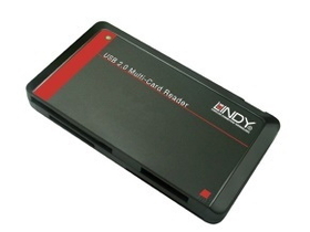 LINDY 42939  USB 2.0 Card Reader with Card Management Software
