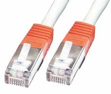 LINDY 44301 Network Cable - Crossover CAT5e FTP Cable, Gray, 0.5m