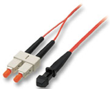 LINDY 46160 1m MTRJ to SC OM2 Duplex Fiber Optic 50/125μm Cable