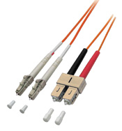 LINDY 46288 20m Fiber Optic Cable - LC to SC, 50/125&mu;m