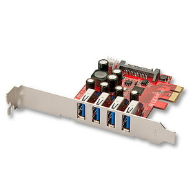 LINDY 51051 4 Port USB 3.0 PCIe Card