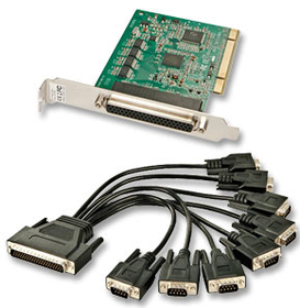 LINDY 51275 8 Port Serial RS-232, 16C950, 128 Byte FIFO PCI Card, Std Profile