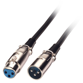 LINDY 6053 3m XLR Cable - Male to Female, Black