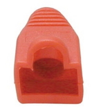 LINDY 62247 Post-assembly RJ-45 Male Strain Relief Boot, Red (10 per pack)