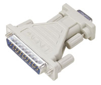 LINDY 70015 Serial Adapter, 25 Way D Male to 9 Way D Female