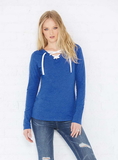 LAT 3538 Ladies Long Sleeve Lace-Up Tee