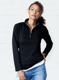 LAT 3764 Ladies Modern Fit Lightweight French Terry Long Sleeve Quarter Zip Pullover