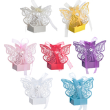 Aspire Pack of 50 Butterfly Laser Cut Favor Boxes Wedding Gift Boxes For Party Favors