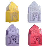 Aspire 50 Pcs / Pack Castle Wedding Favor Boxes Hollow Out Paper Candy Gift Boxes Party Favors