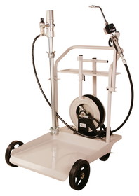 Liquidynamics Mobile Heavy Duty Cart System, for use w/ 55 Gallon Drums, w/ 25&#180; Hose Reel, FOB Wichita, KS