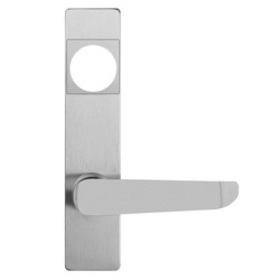 Detex 08BN 689 BN Lever Trim with Cylinder Hole, for Value Series Devices, Aluminum Painted