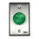 BEA 10ACPBDA12 Pneumatic Push Button, Single gang plate, oversized 1 5/8" Green button, "Push to Exit" text, 2.5 AMP 12 to 24 V AC/DC