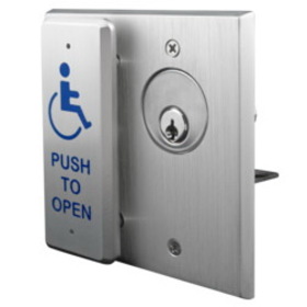 BEA 10COMBOPlateMOM Access Control switch plate, keywitch and push plate combo, deisgnate keyswitch and push plate interaction