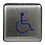 BEA 10EMS475L 4.75" Square Push Plate, Slim Profile, Blue Handicapped Logo Only