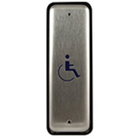 BEA 10PBJL Stainless steel push plate, 1.5" by 4.75", in jamb plate,