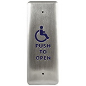 BEA 10PBJMS1 Stainless steel push plate, 1.5" by 4.75", in jamb plate,