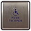 BEA 10PBS61 Stainless steel push plate, 6" square, blue handicap logo and text