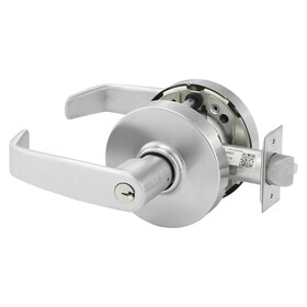 Sargent 10XG04 LL 26D Grade 1 Storeroom/Closet Cylindrical Lock, L Lever, L Rose, Conventional Cylinder, Satin Chrome Finish, Non-handed