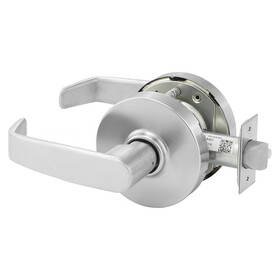 Sargent 28-10G13 LL 26D Grade 1 Exit Cylindrical Lock, L Lever, Non-Keyed, Satin Chrome Finish, Not Handed