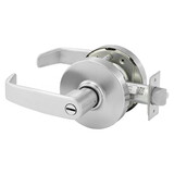 Sargent 28-10U65 LL 26D Grade 1 Privacy Bathroom Cylindrical Lock, L Lever, Non-Keyed, Satin Chrome Finish, Not Handed