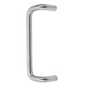 DON-JO 1156-628 Offset Door Pull, 90 Deg., 8" CTC, 1" Diameter, 3-1/2" Projection, 2-1/2" Clearance, 9" Overall, Satin Aluminum Clear Anodized Finish