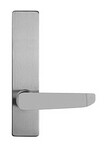 Detex 14BN 693 BN Lever Trim with Blank Escutcheon, for Value Series Devices, Black Painted