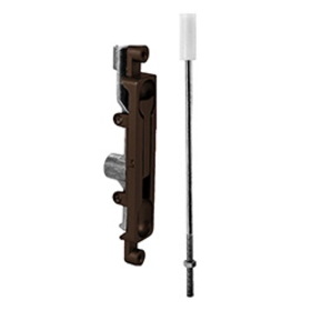 DON-JO 1550-DU Manual Flush Bolt for Aluminum Door, 1/8" Offset, 15/16" by 4 1/4" Faceplate, Radius End, Dark Bronze Painted Finish