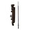 DON-JO 1550-DU Manual Flush Bolt for Aluminum Door, 1/8" Offset, 15/16" by 4 1/4" Faceplate, Radius End, Dark Bronze Painted Finish