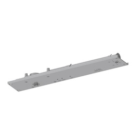 LCN 2034-3071 LH 689 Grade 1 Cast Iron Cylinder Assembly with Mounting Plate, Size 4, Aluminum Painted Finish, Left-Handed