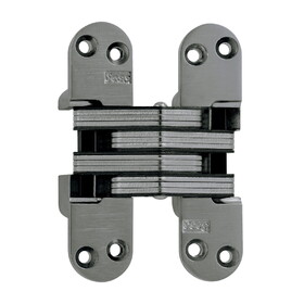 Soss 218US15 218 Invisible Hinge 4-5/8" US15 218 Series 4-5/8" Invisible Hinge 1-3/4" Minimum Door Thickness Satin Nickel