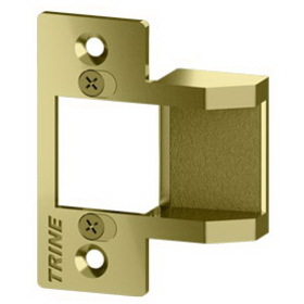 Trine 234FX-375-3 3000 Series Faceplate, 2-3/4" x 1-1/8", Extended Lip, Bright Brass