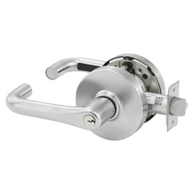 Sargent 28-10G38 LJ 26D Grade 1 Classroom Security Intruder Cylindrical Lock, J Lever, Conventional Cylinder, Satin Chrome Finish, Not Handed