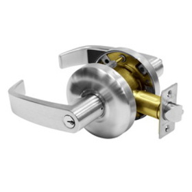 Sargent 28-65G04 KL 26D Grade 2 Storeroom/Closet Cylindrical Lock, L Lever, Conventional Cylinder, Satin Chrome Finish, Non-handed
