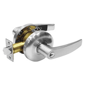 Sargent 28-65G04 KB 26D Grade 2 Storeroom/Closet Cylindrical Lock, B Lever, Conventional Cylinder, Satin Chrome Finish, Non-handed