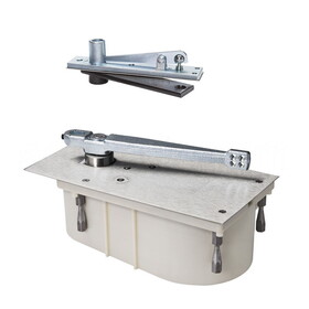 Rixson 28105S RH 626 Heavy Duty Center Hung Floor Closers, 105 Degree, Selective Hold Open, Right Hand, Satin Chromium Plated