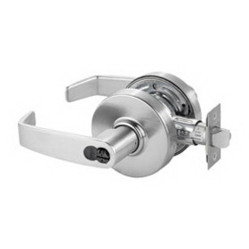 Sargent 2860-7G04 LL 26D Grade 2 Storeroom/Closet Cylindrical Lock, L Lever, LFIC Disposable Construction Core, Satin Chrome Finish, Non-handed
