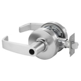 Sargent 28LC-7G05 LL 26D Grade 2 Entrance/Office Cylindrical Lock, L Lever, Conventional Less Cylinder, Satin Chrome Finish, Non-handed
