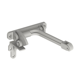 Hager 298D US26D Cast Brass Gravity Coordinator with Rubber Roller, 1-1/8" by 5-1/2" Base, 7" Projection, Satin Chrome Finish
