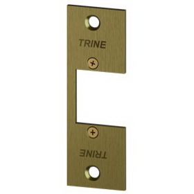 Trine 334-4 3000 Series Faceplate, 3-3/4" x 1-1/4", Satin Brass