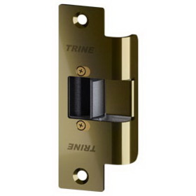 Trine 3478RS-US4 3000 Series Electric Strike, 12/24VAC/DC, Fail Safe4-7/8" x 1-1/4", Satin Brass