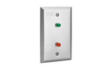 SDC 400U-L2 GREEN/RED Wall Mount Indicator, Two LEDs, Single Gang Plate, Satin Stainless Steel